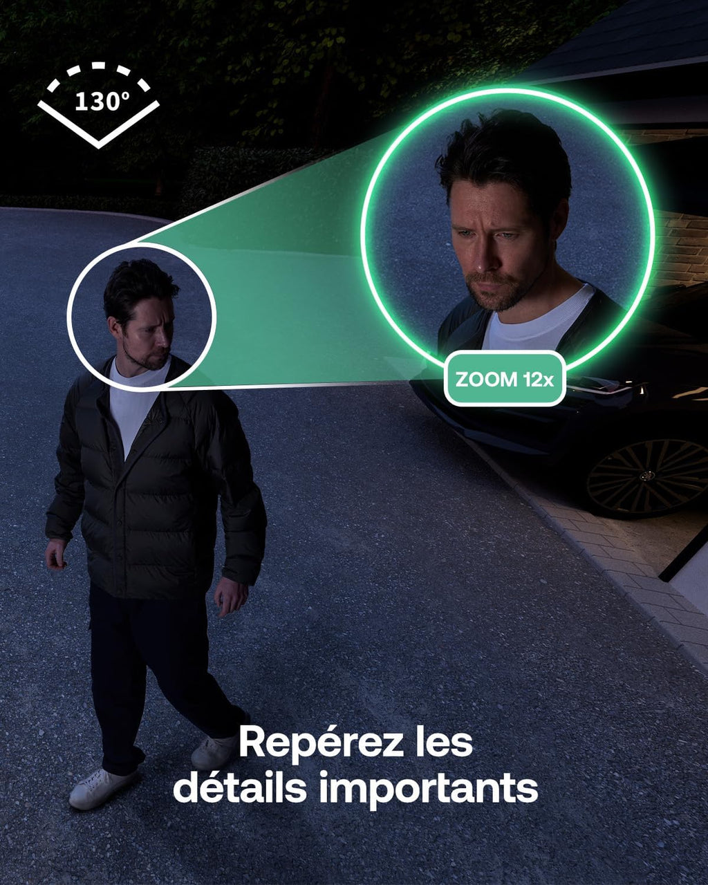 Arlo VMK3380-100EUS Caméra de Surveillance 2K WiFi Extérieure Essential 3, Kit de 3 Caméras et 3 Panneaux Solaires, Blanc