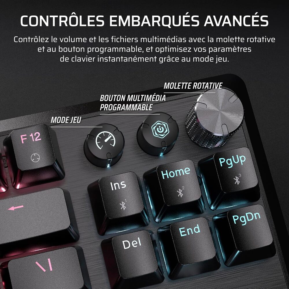 CORSAIR K70 CORE Clavier Gaming Mécanique (MLX Red) sans fil RGB TKL - AZERTY - Noir