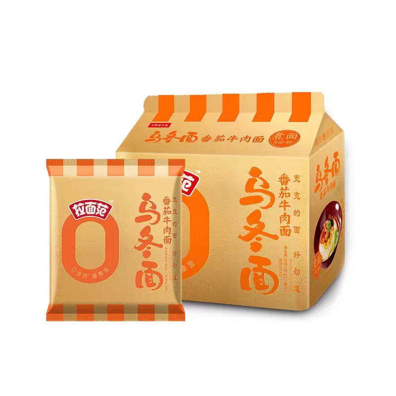 Lamianfan nouilles udon sans friture (nouilles au bœuf et à la tomate) 123 g x 5