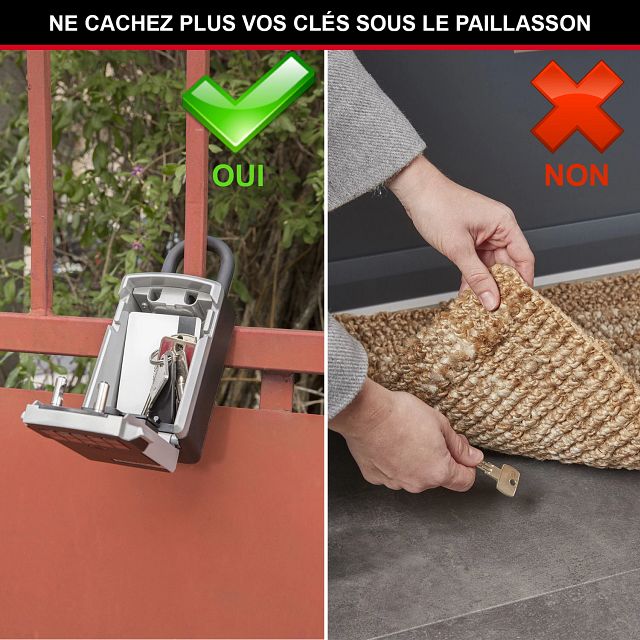 Master Lock Boîte à clés intelligente et connectée avec anse, Bluetooth ou à combinaison, format moyen 183 x 83 x 59 mm, pour l’extérieur, pour la maison, le bureau, l’industrie et les véhicules