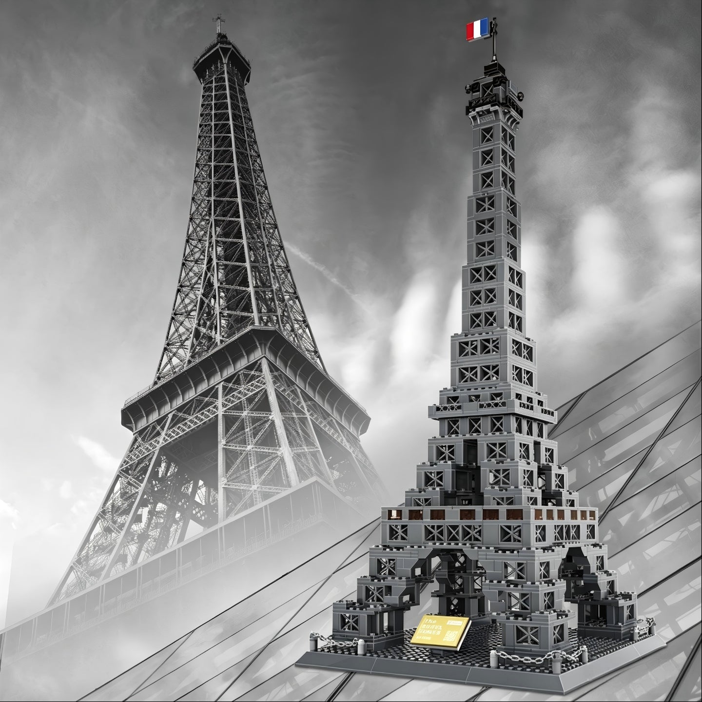 WANGE Tour Eiffel-Paris, France 976 Pièces Ensemble de Blocs de Construction pour Bâtisseurs Amateurs