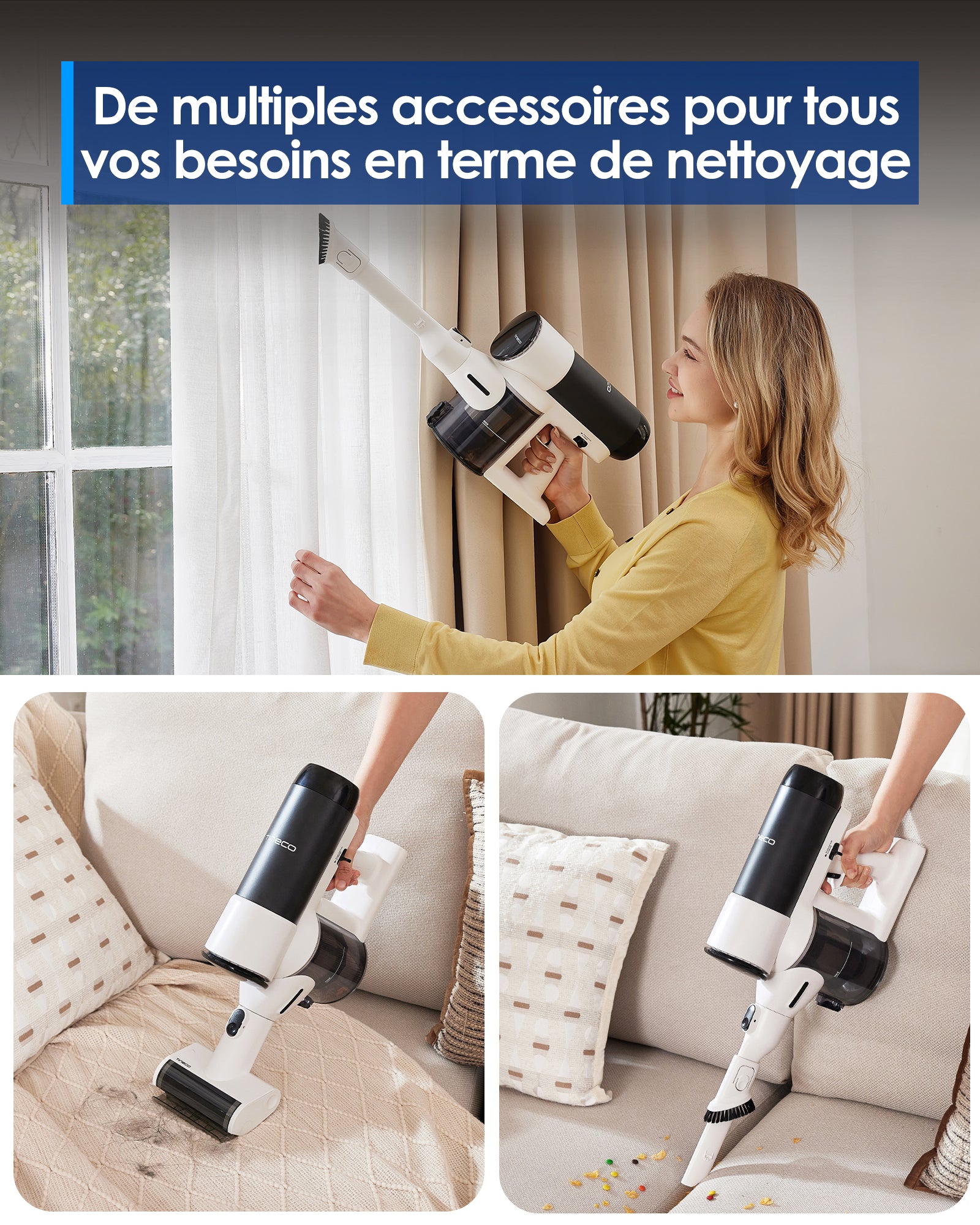 Tineco Floor One Switch S6 Stretch Aspirateur eau et poussière, Multifonction, À plat 180°, Autonettoyant, Autonomie 65 min, Nettoyage des bords des deux côtés et nettoyage de toute la maison
