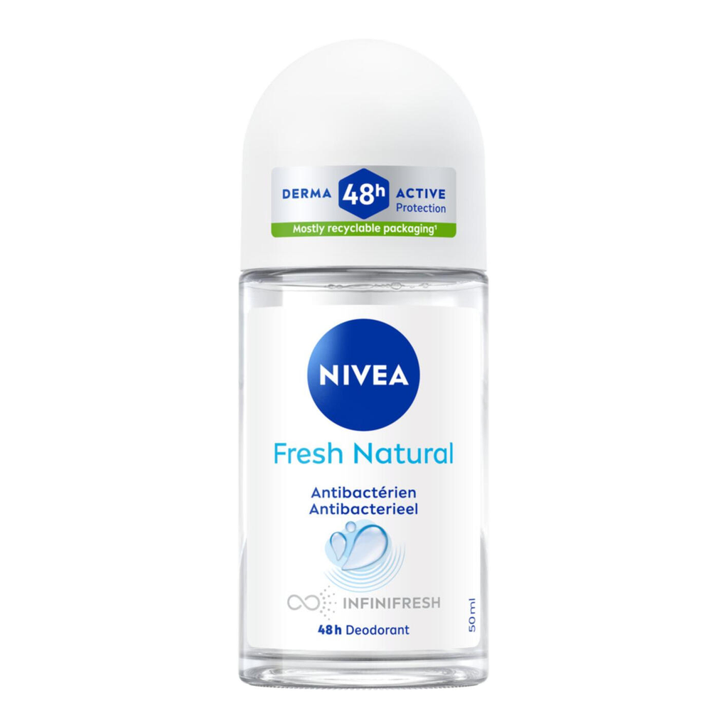 NIVEA Déodorant Femme Aisselles Fresh Natural Protection 48h Bille 50ml