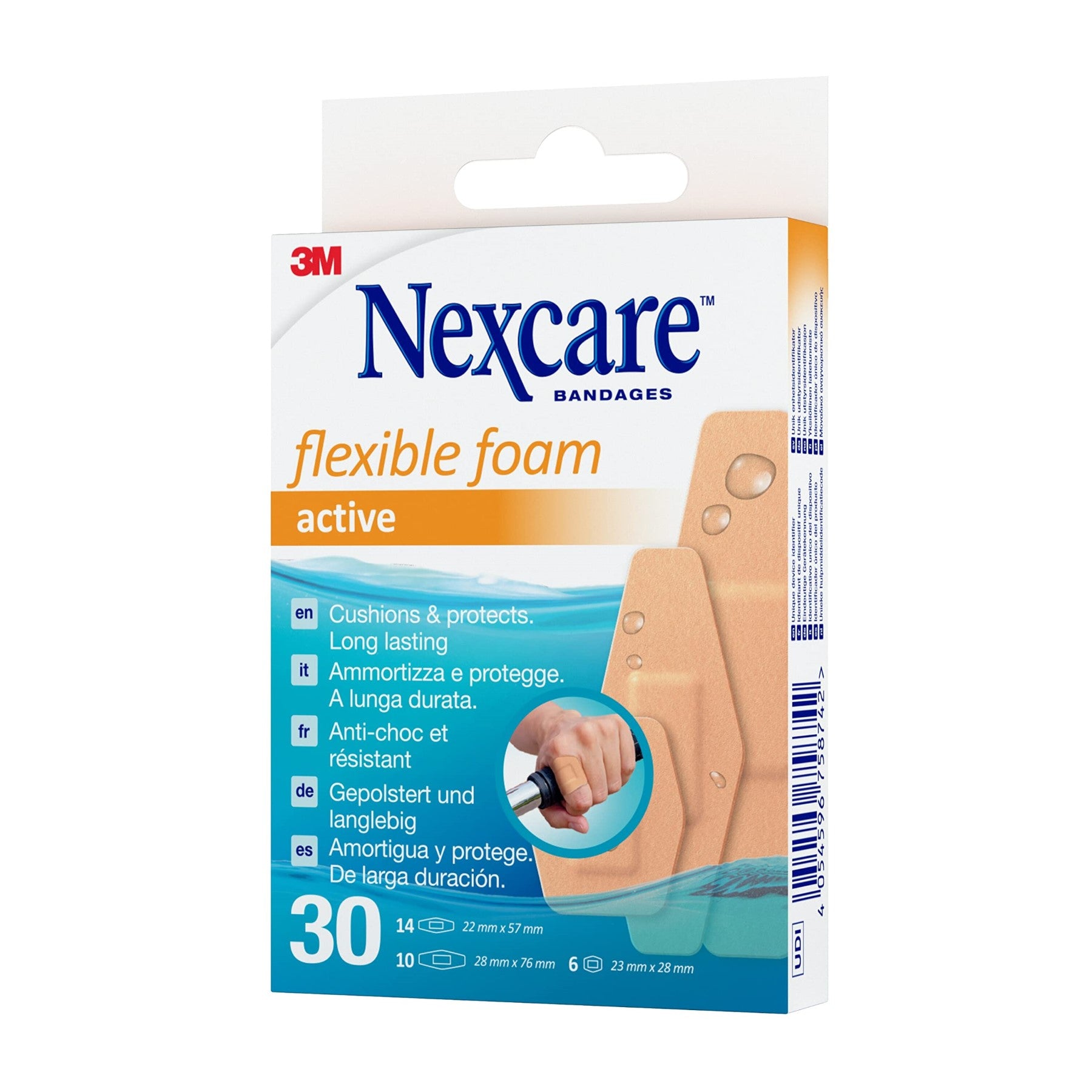 NEXCARE™ Pansements en mousse active et flexibles, Assortis, 30/Paquet
