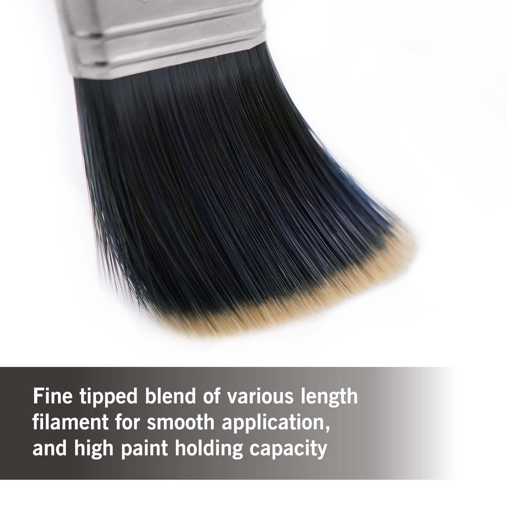 ROLLINGDOG Set de pinceaux de peinture Doberman 5 pièces, kit professionnel de pinceaux en fil de polyester, pour peinture intérieure et extérieure (murs et plafonds)