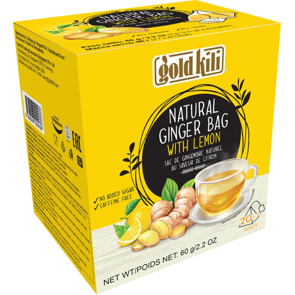 Gold KiLi Infusion naturelle au gingembre et au citron - 60 g