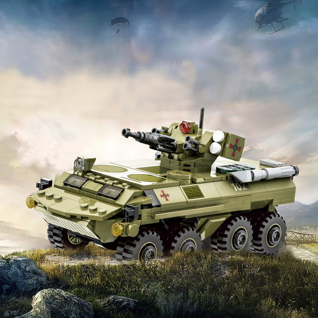 WANGE BTR-4 Véhicule de Combat d'Infanterie Ensemble de Blocs de Construction 379 Pièces pour Constructeurs de Loisirs