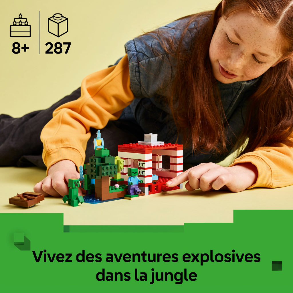 LEGO Minecraft 21275 La maison en TNT de la jungle