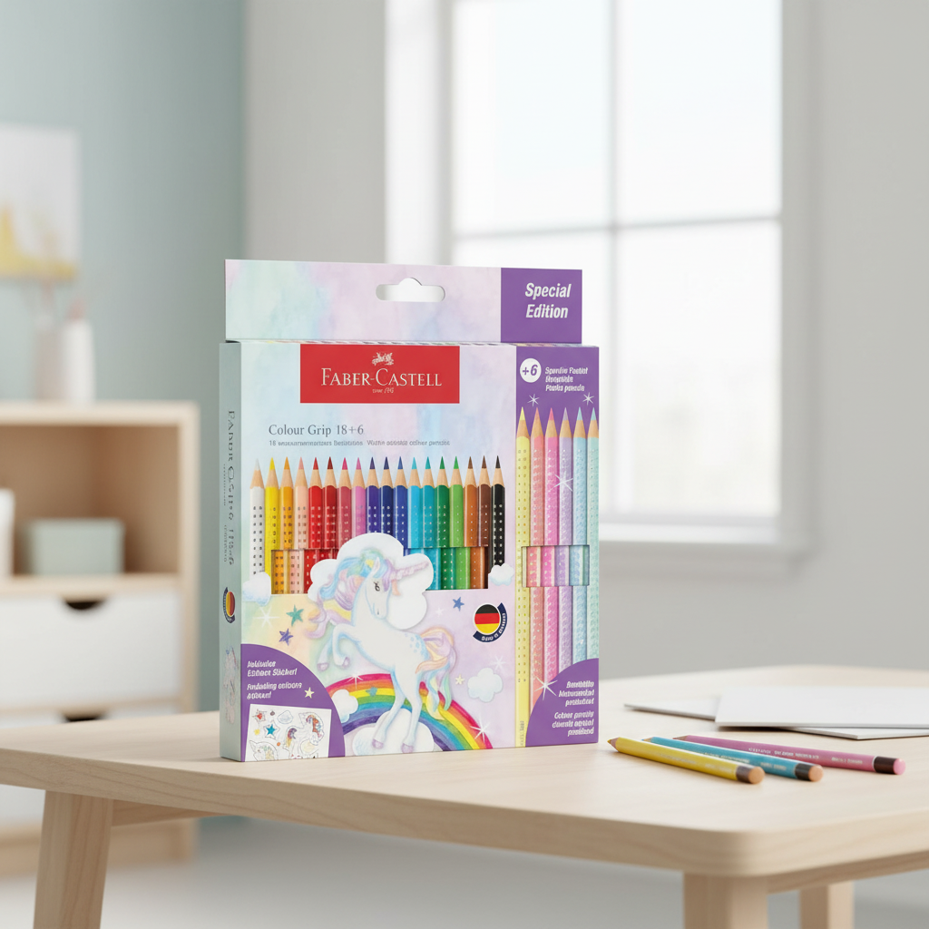FABER-CASTELL Colour Grip Licorne Lot de 24 crayons de couleur