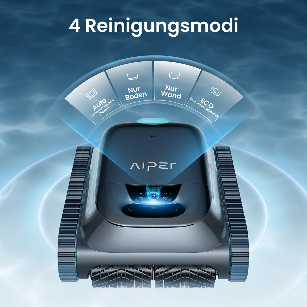 Version Aiper Scuba S1 robot nettoyeur de piscine, navigation intelligente, contrôle par application, autonomie de 270 minutes, double filtration, compatible avec les piscines enterrées et sur gazon