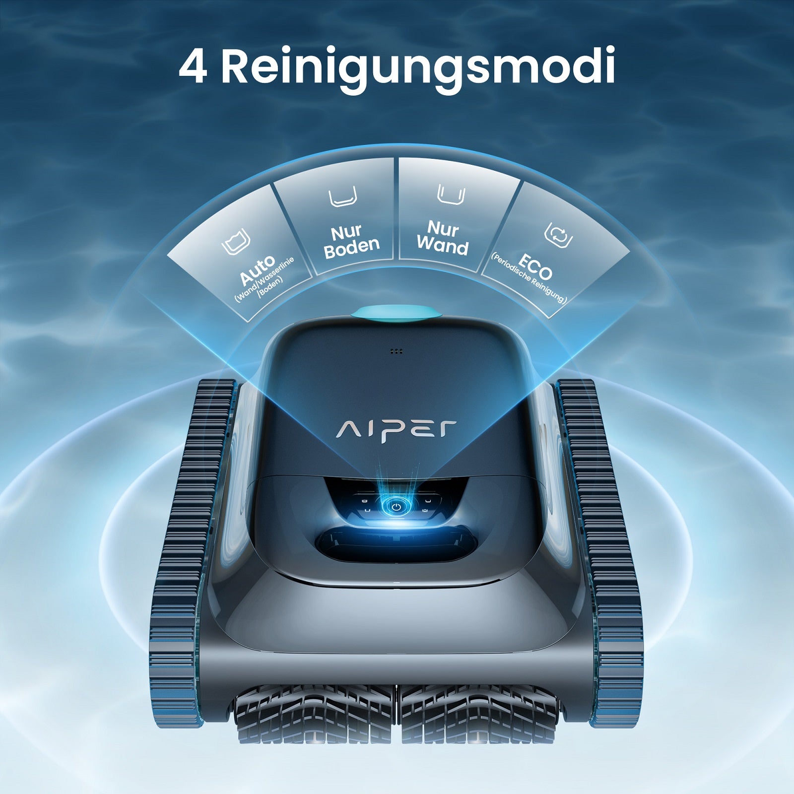 Version Aiper Scuba S1 robot nettoyeur de piscine, navigation intelligente, contrôle par application, autonomie de 270 minutes, double filtration, compatible avec les piscines enterrées et sur gazon