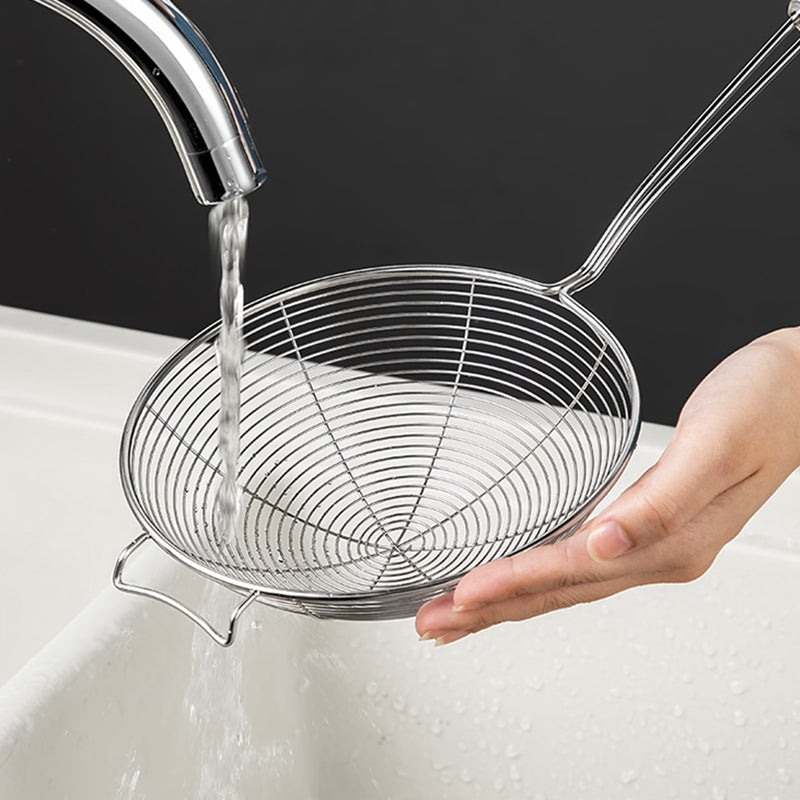 Maxcook Écumoire, tamis et cuillère en acier inoxydable 304, pour la cuisson et la friture, ustensile de cuisine, tamis à fils, cuillère à pâtes, 16 cm, MCCU2380