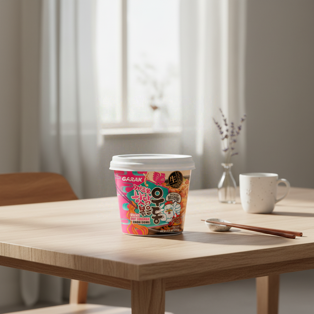 Garak Bol de nouilles udon saveur carbonara au poulet épicé 230 g