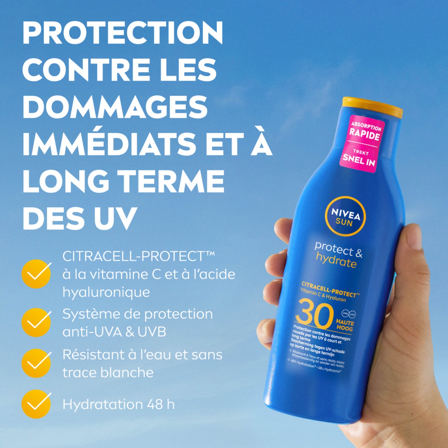 NIVEA SUN Lait solaire Protect & Hydrate SPF 30 - 200 ml