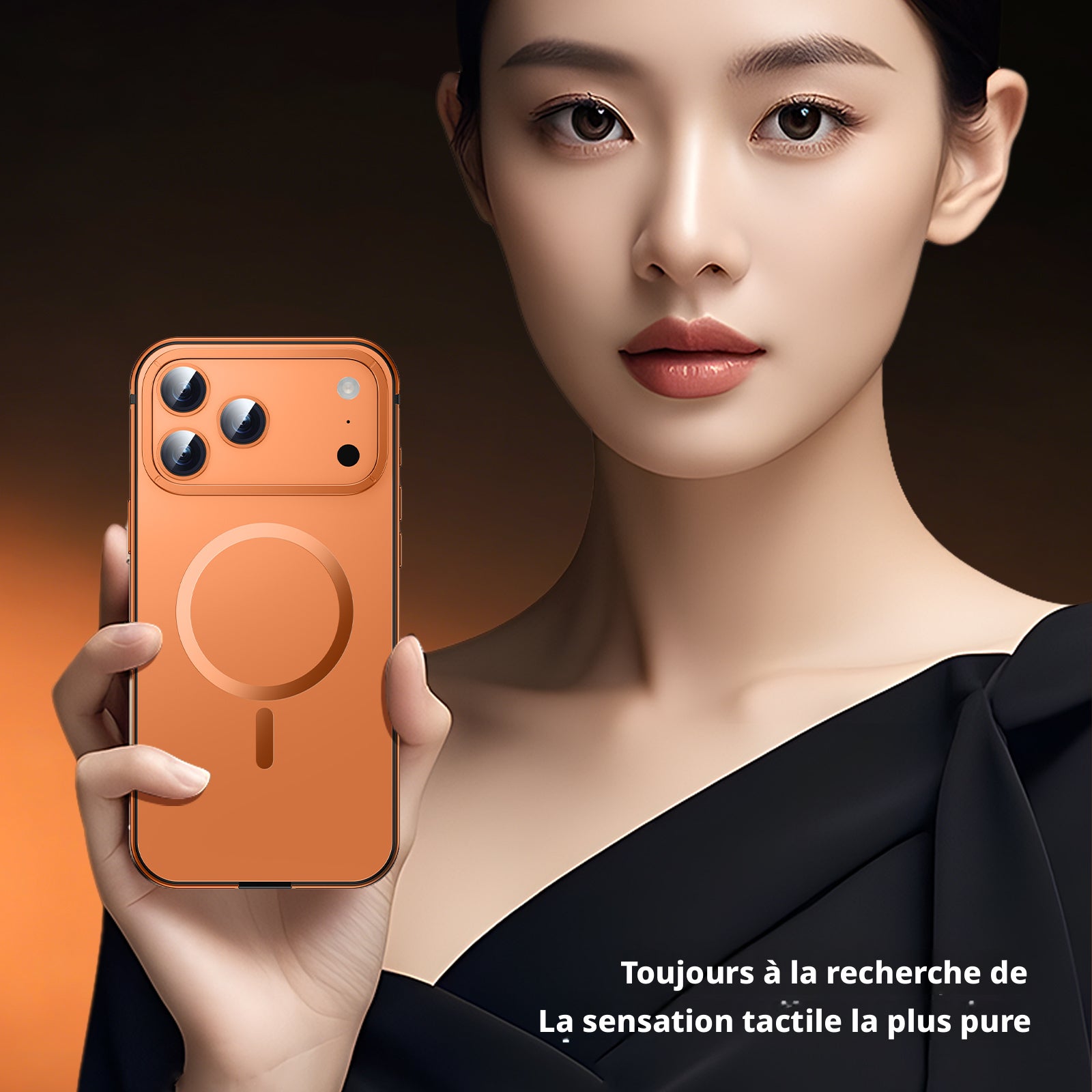 IM-CHEN Coque pour iPhone 17 Pro Max, cadre en alliage, couleur d’origine, version magnétique MagSafe, bleu, 1 pièce