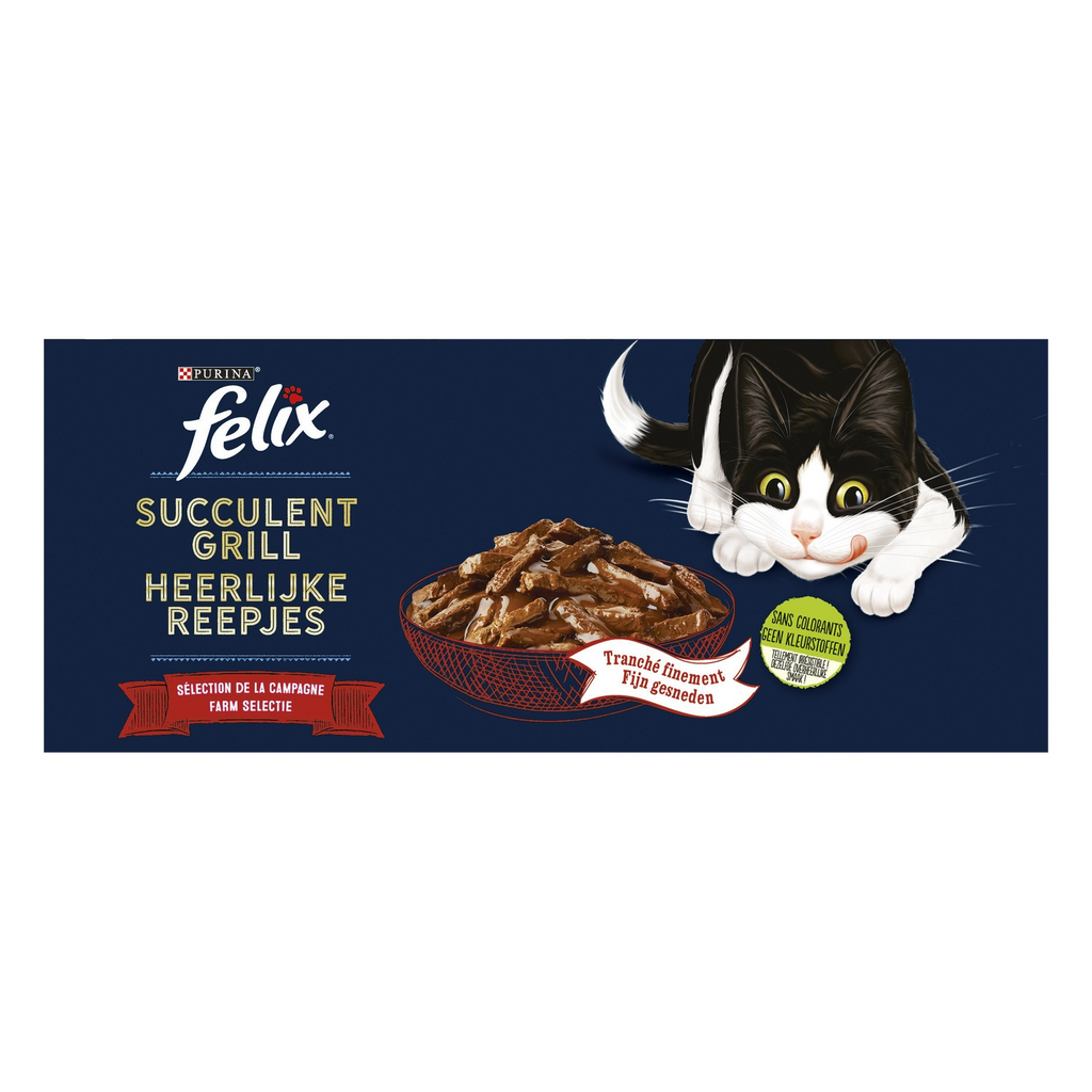 Felix Nourriture pour chat Sélection grillée succulente en sauce - 12 x 85 g