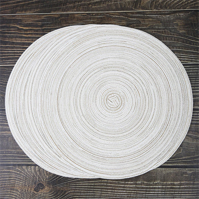 Sets de table ronds tissés en polyester, Couleur café, 38 cm, 6 pièces, Isolation thermique, Antidérapants, Lavables, Pour cuisine et table à manger