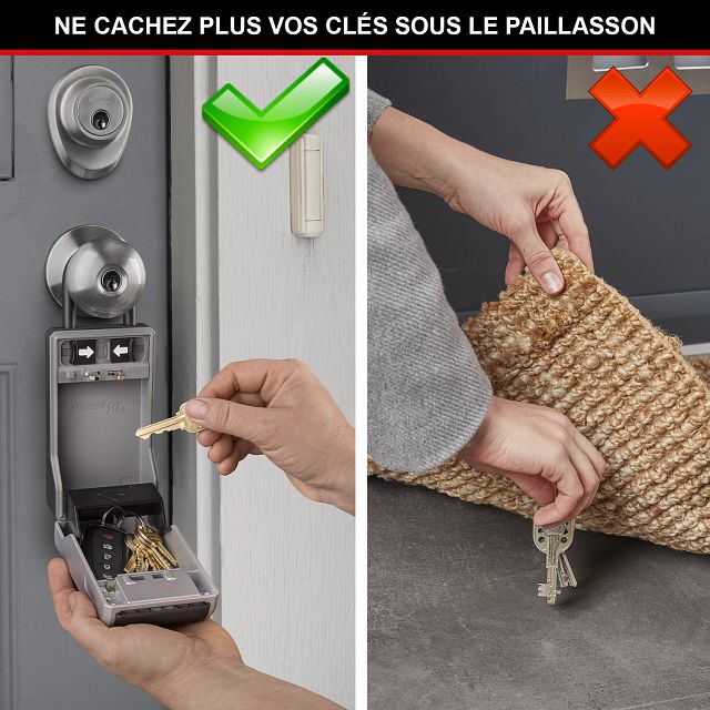 Master Lock 5480EURD boîte à clés sécurisée au design innovant, avec anneau de fixation, grande capacité, haute sécurité