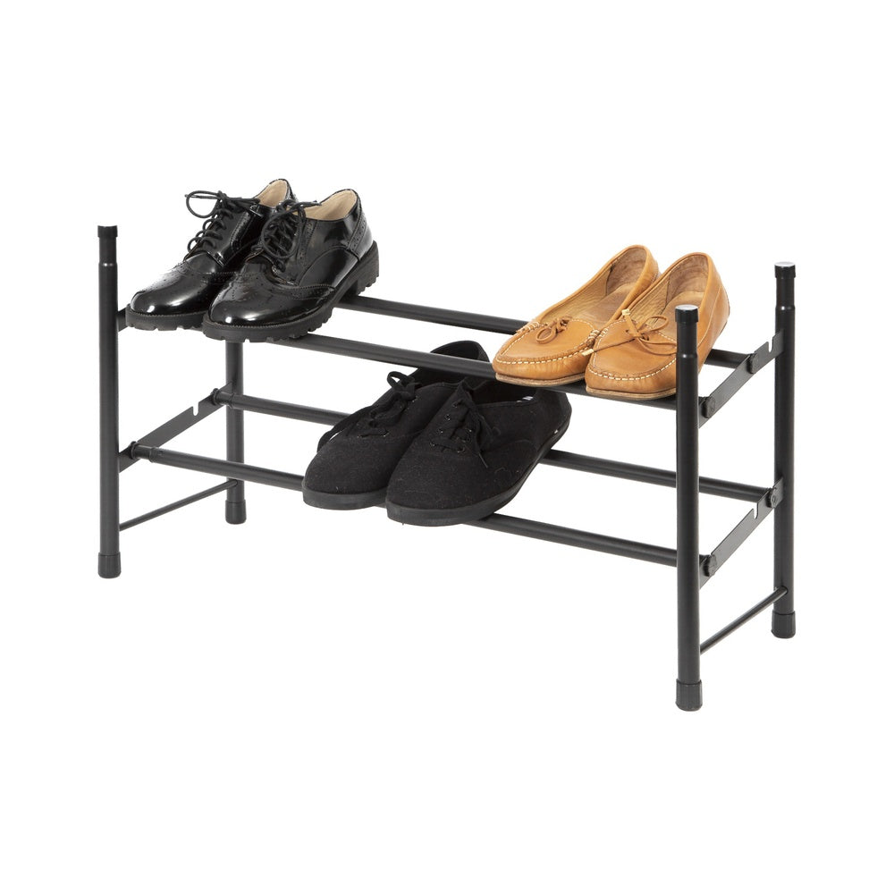 COMPACTOR Stilito Étagère à Chaussures Extensible et Empilable Noir