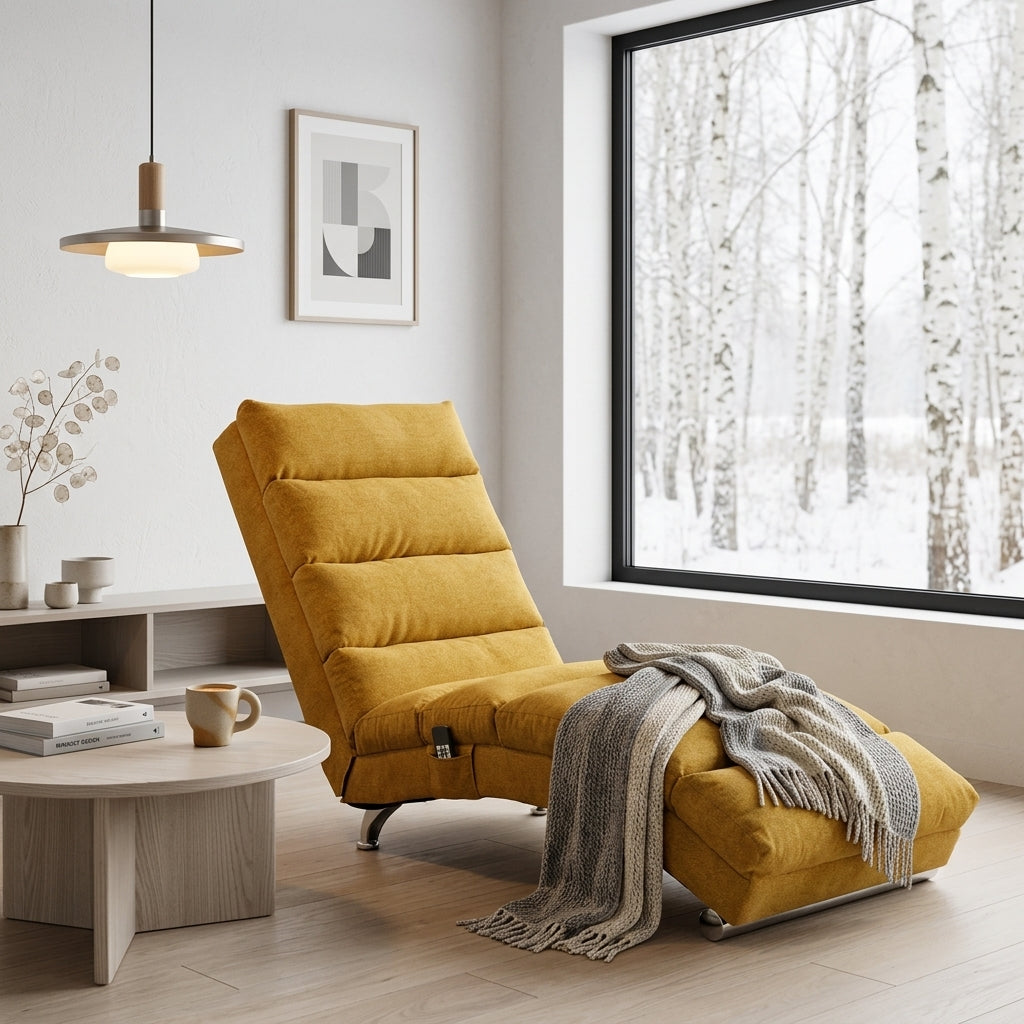URBAN MEUBLE Chaise longue de relaxation en tissu 55x162x84 cm