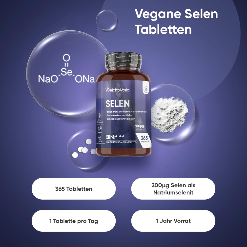 WeightWorld Sélénium 200 µg 365 comprimés