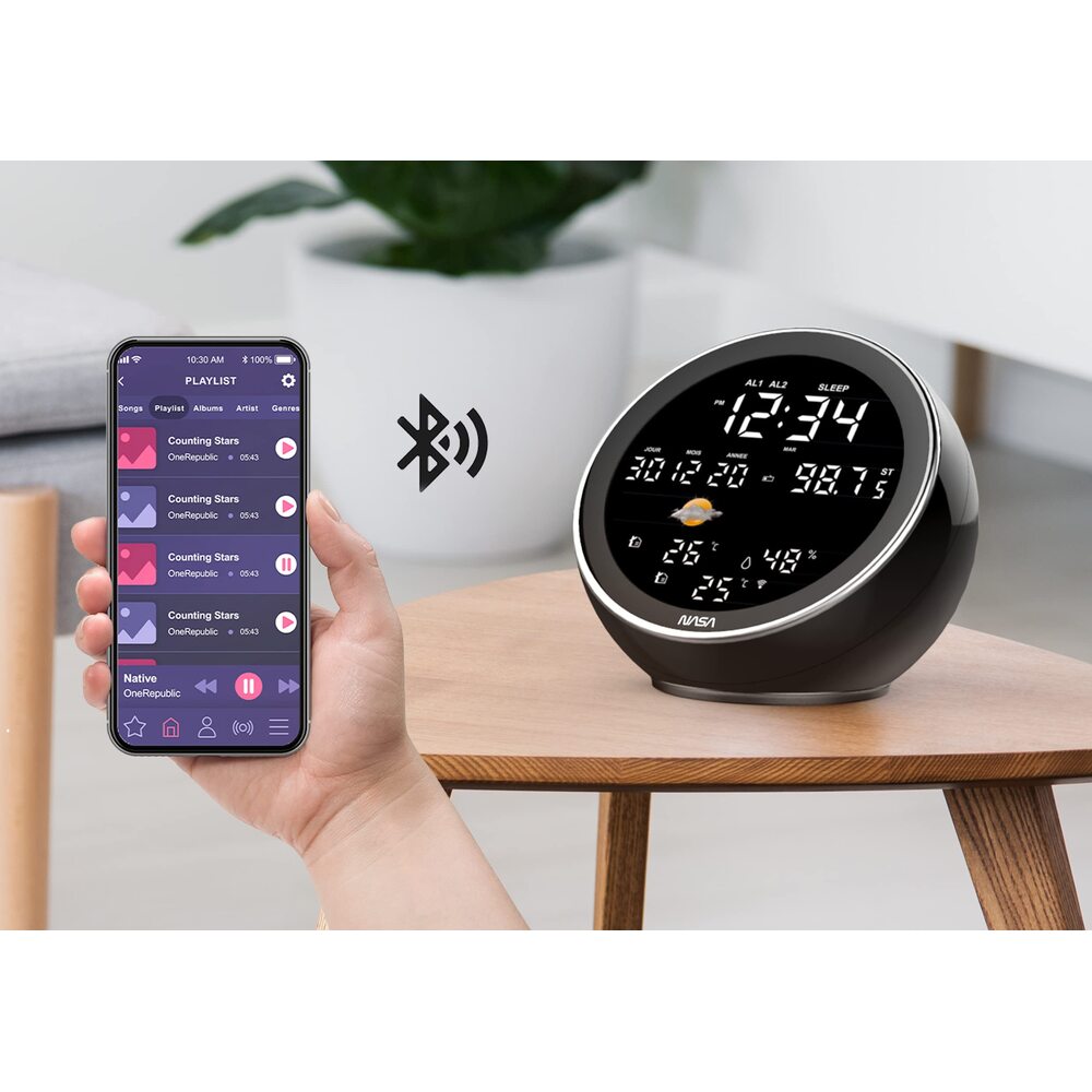 NASA WSP1500 Station météorologique Bluetooth - Noir