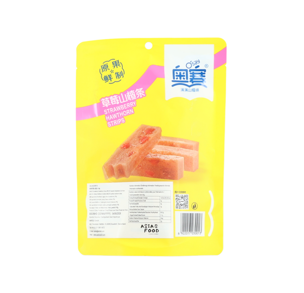 O'Say Bâtonnets fruités saveur fraise et aubépine - 118 g