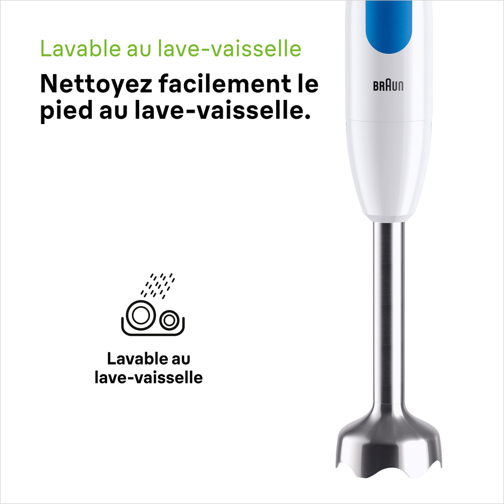 BRAUN MultiQuick 2, Pied Mixeur 600W, MQ20.236M, Blanc