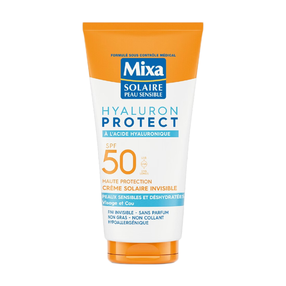 Mixa Hyaluron Protect Peaux Sensibles et Déshydratées Crème Solaire Invisible SPF50 50ml