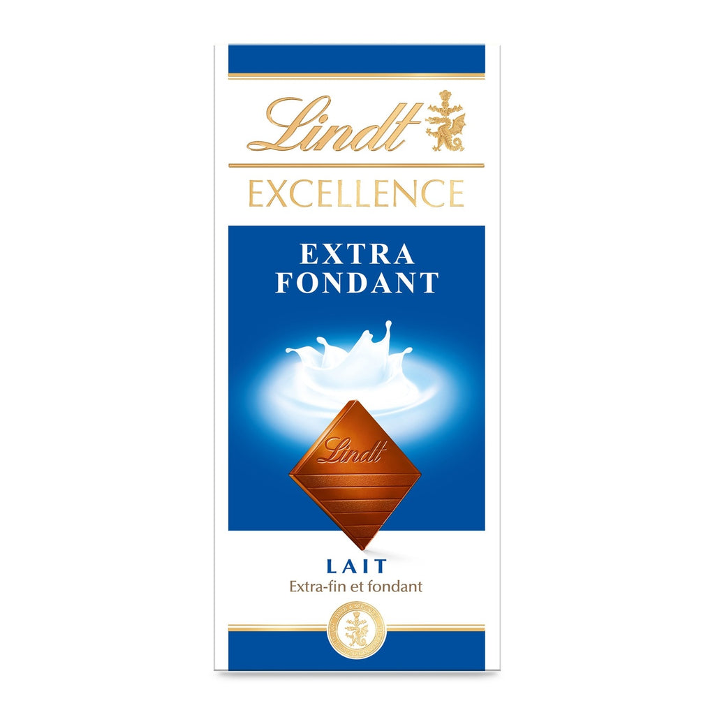 LINDT excellence chocolat au lait extra fondant tablette 100g