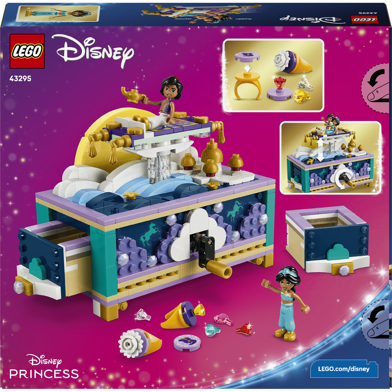 LEGO Disney Princess 43295 La boîte à bijoux de Jasmine