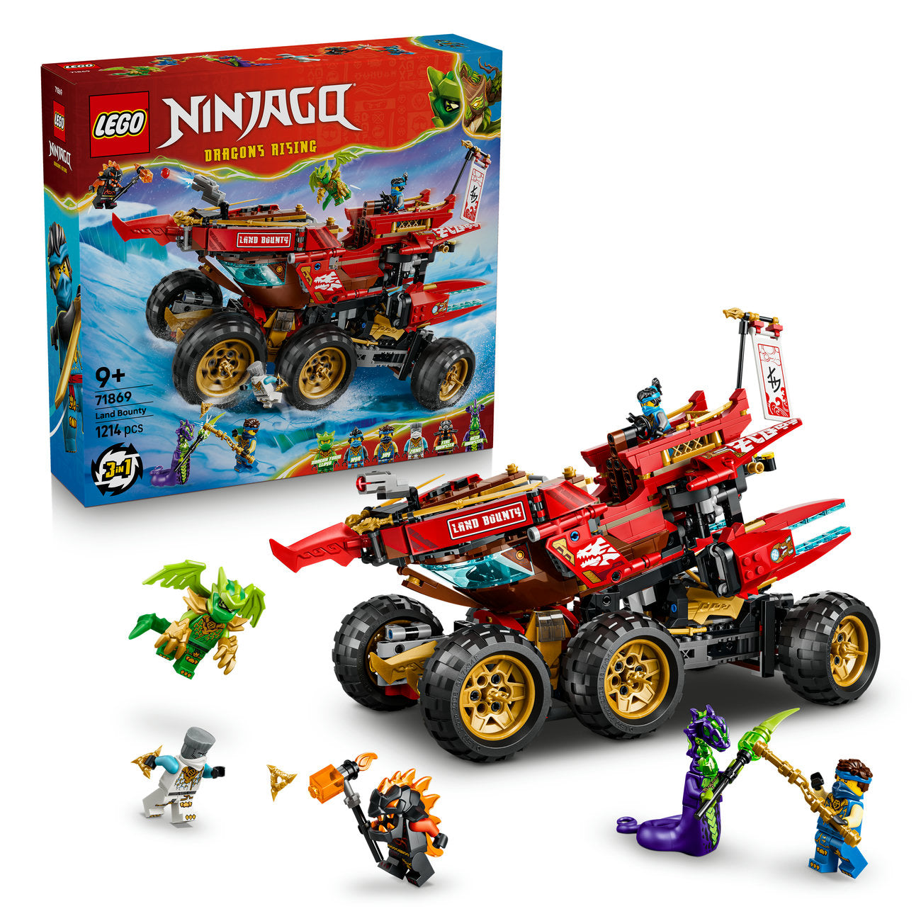 LEGO Ninjago Le Bounty terrestre Ensemble de construction 3 en 1 71869