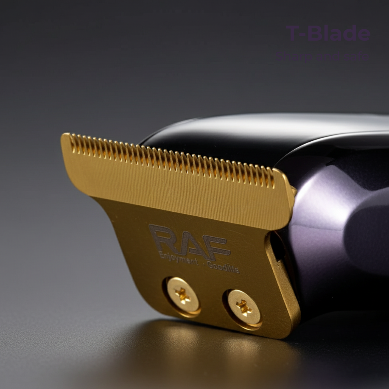 RAF Tondeuse à cheveux professionnelle sans fil 5 W pour hommes Tondeuse de finition à lame en T Kit de toilettage pour barbier et usage domestique