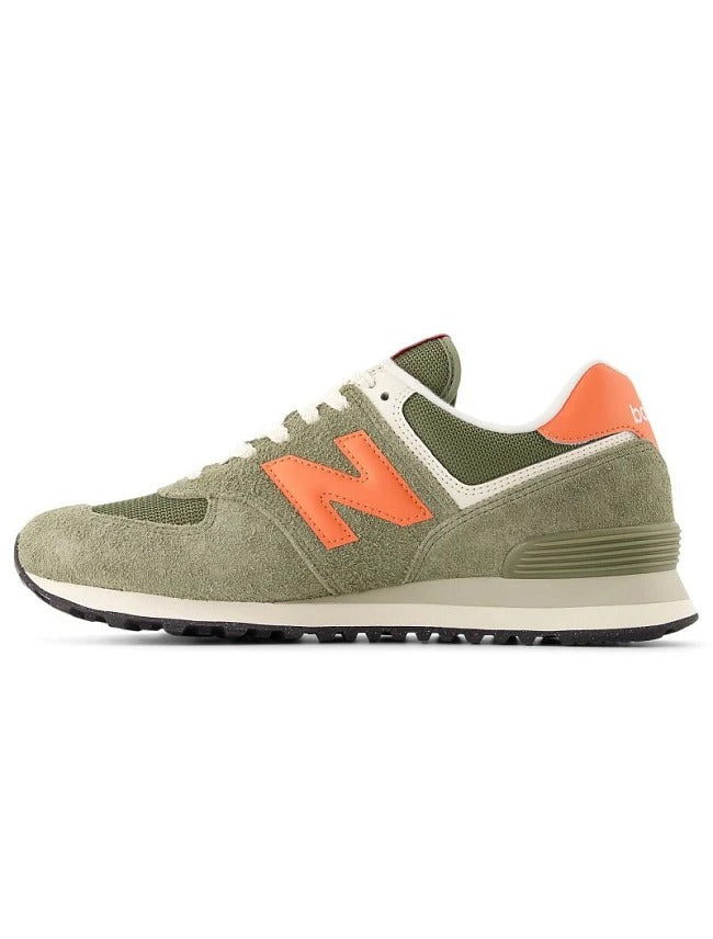 New Balance 574 Olivine/Flare