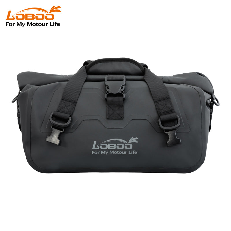 LOBOO Sacoche arrière de moto magnétique à fermeture enroulable - 20 L Sac polochon étanche IPX6 avec valve d'air