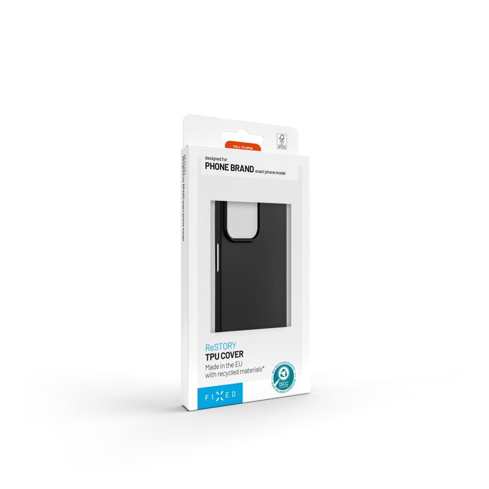FIXED Coque de téléphone ReStory en TPU pour Apple iPhone 17 Pro, noir