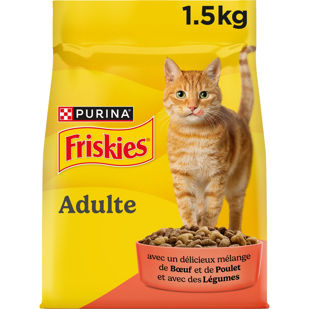 Friskies 5 Promesses Croquettes pour Chat Adulte d'Intérieur - 1,5 kg