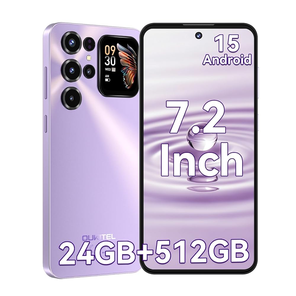 OUKITEL C68 Plus (8+512) 7,2 pouces Smartphone Batterie 6000 mAh Corps ultra-fin 9,5 mm Violet Double SIM
