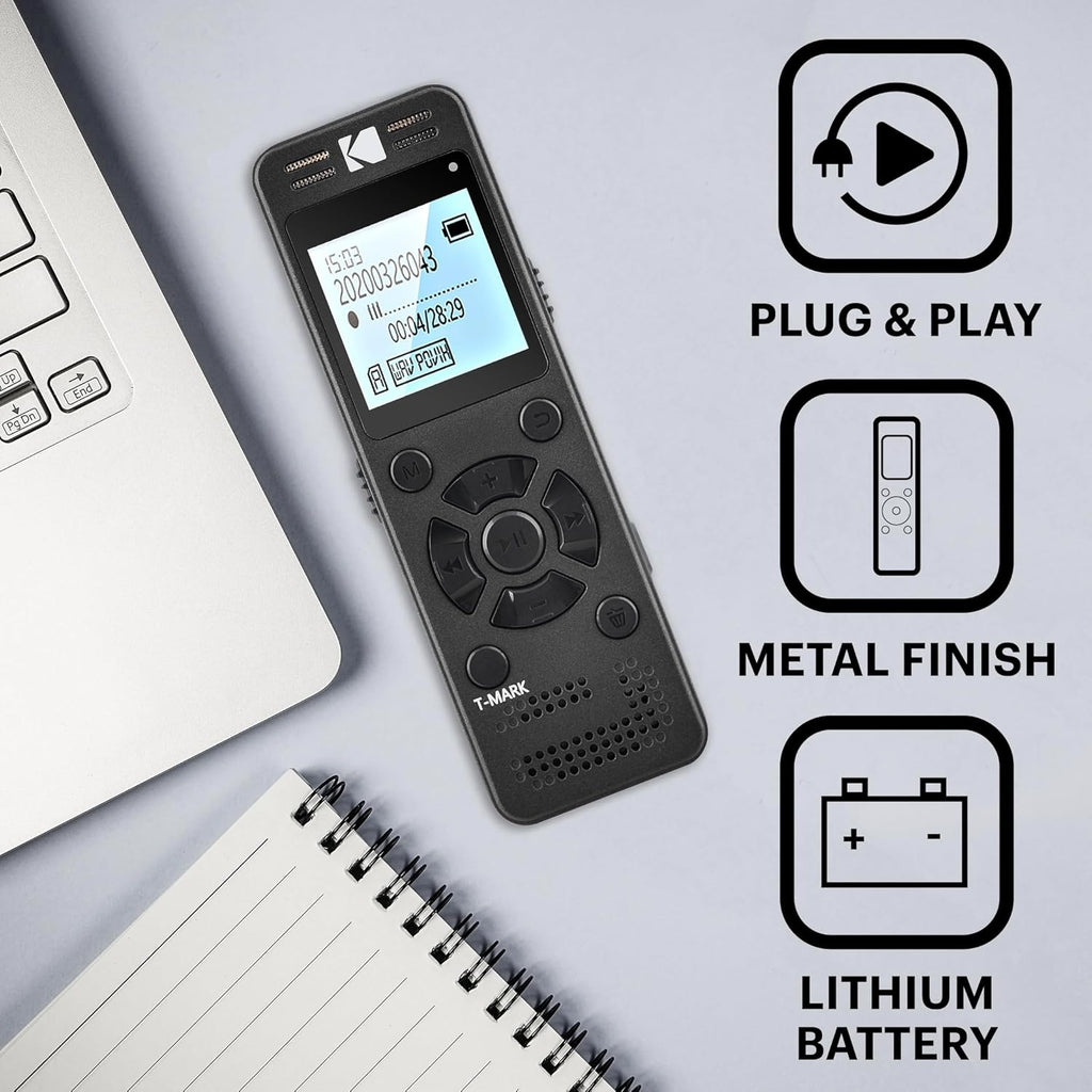 Kodak Dictaphone 8 Go Finition métal