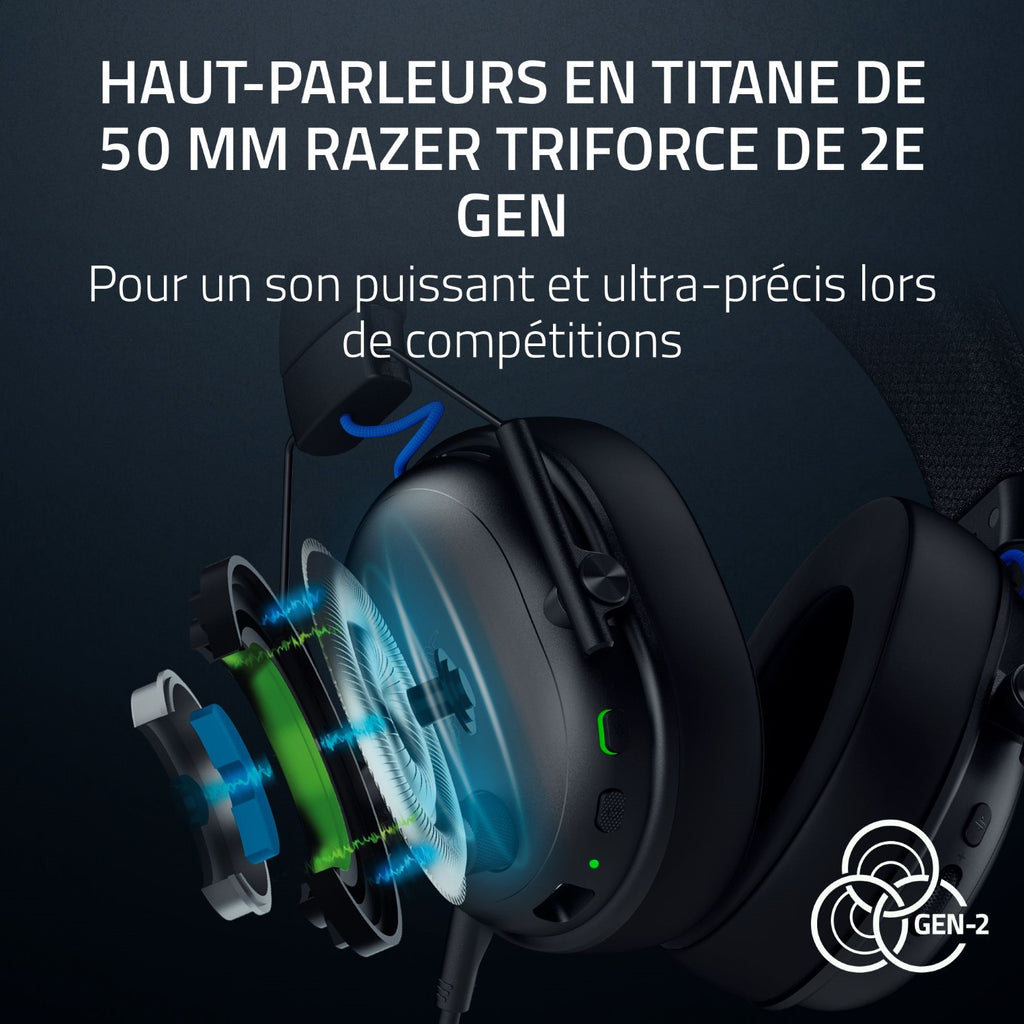 Razer BlackShark V3 Casque Gaming sans fil - PlayStation - Noir