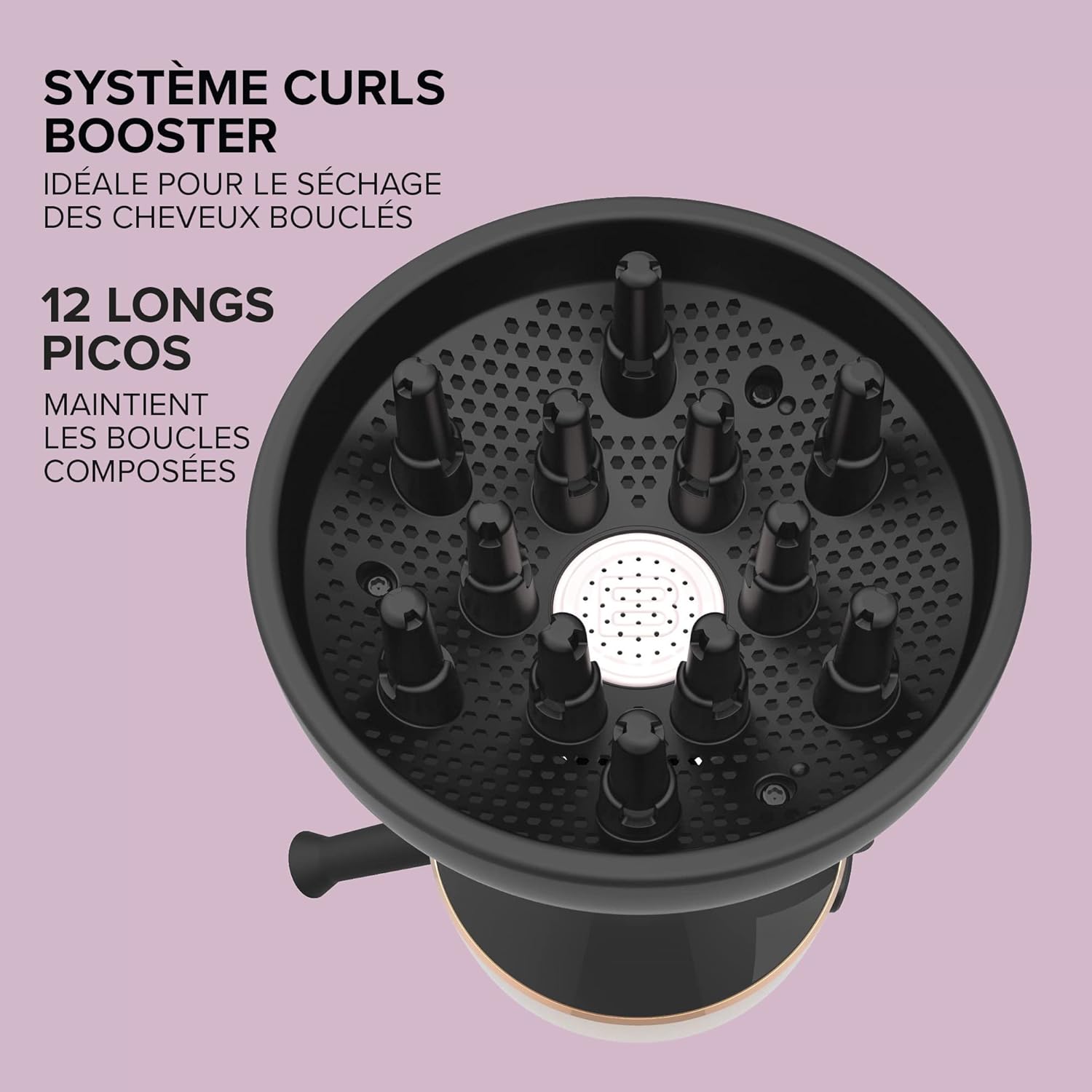 Bellissima My Pro DF1 3000 Sèche-cheveux diffuseur avec moteur DC 700 W, technologie céramique, Dry Care System et système Curl Boost