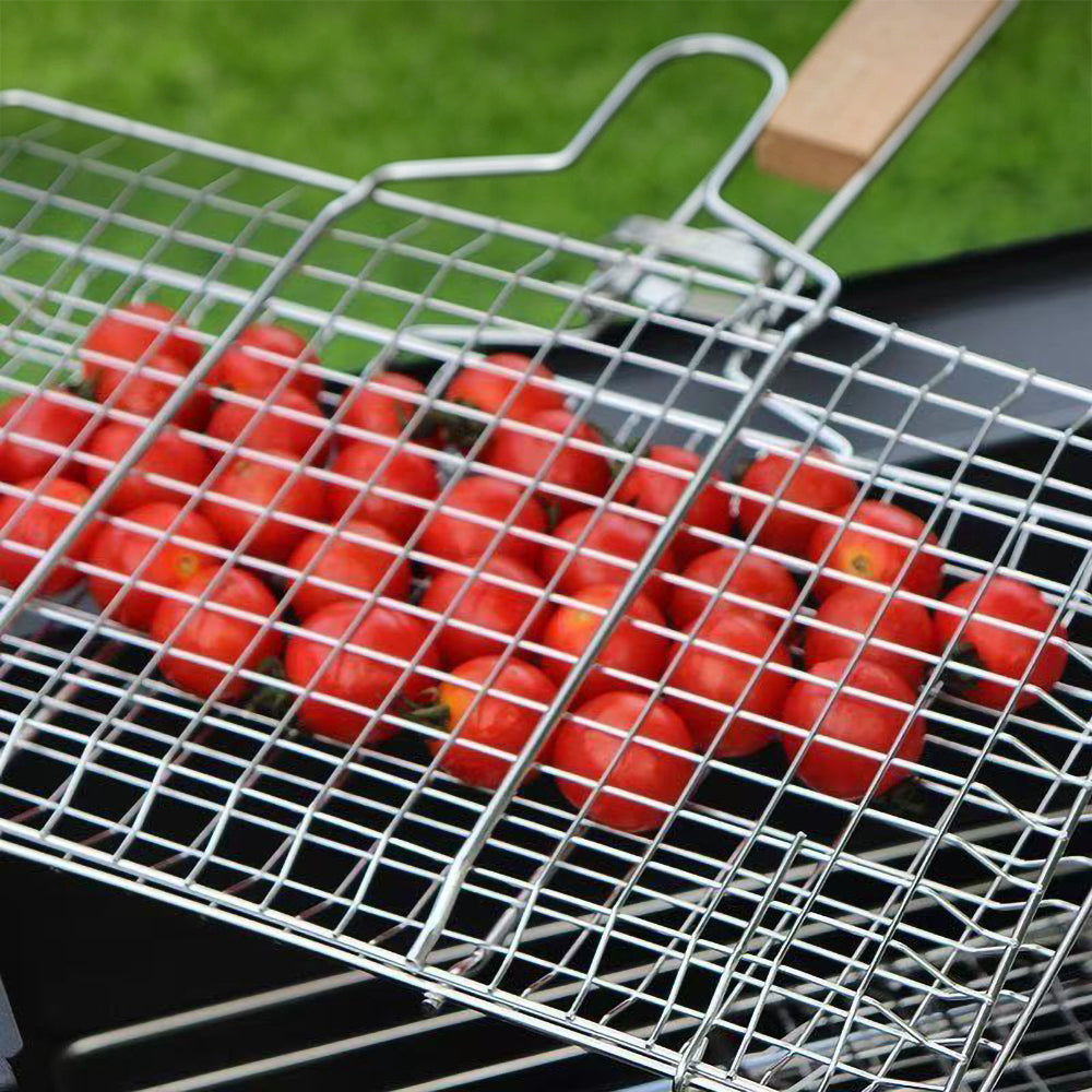 Huacan Grill pour friteuse à air, cadre en maille acier inoxydable, support de rangement multi-niveaux épaissi amovible, 1 pièce