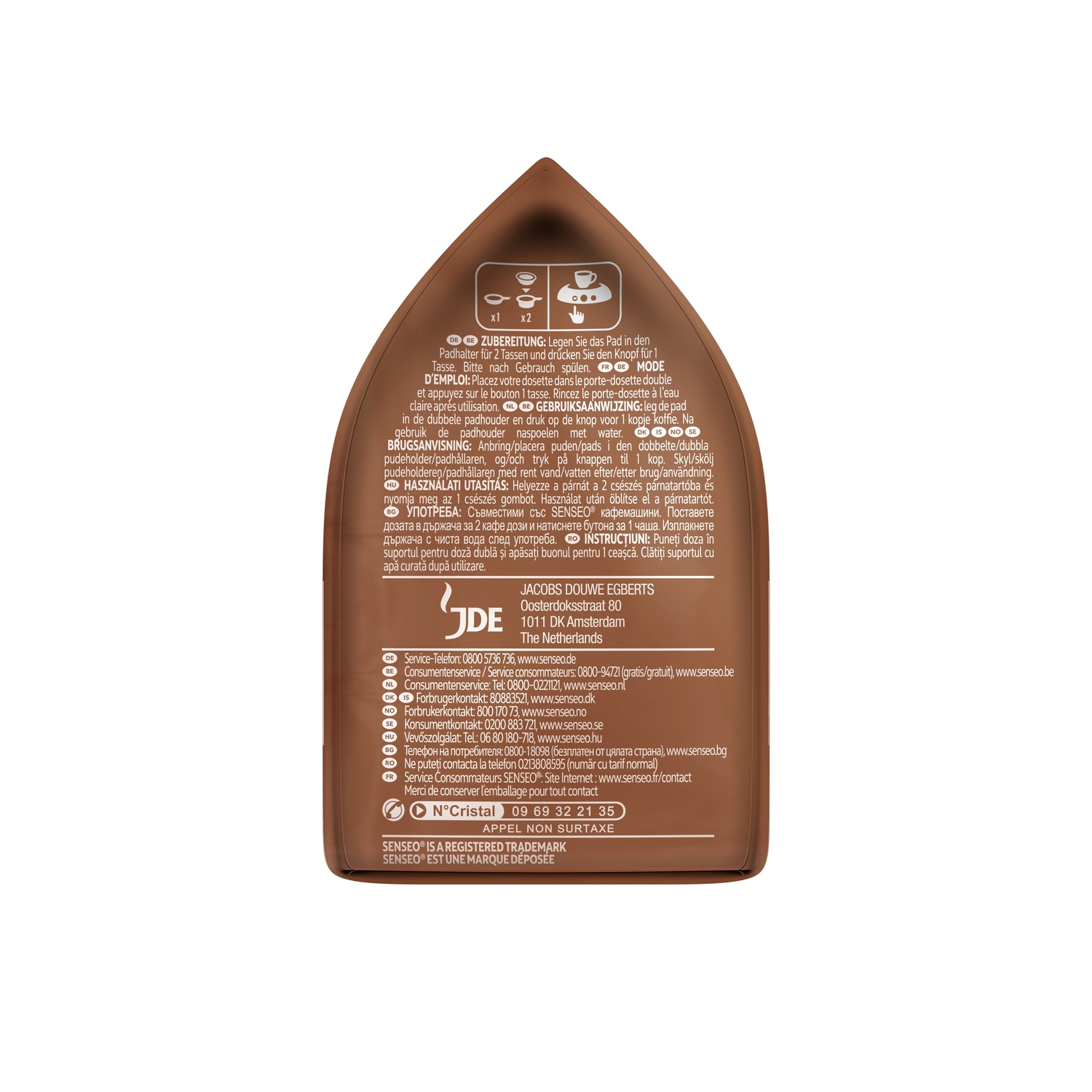 Dosettes de Café SENSEO Milky Cappuccino - 8 dosettes