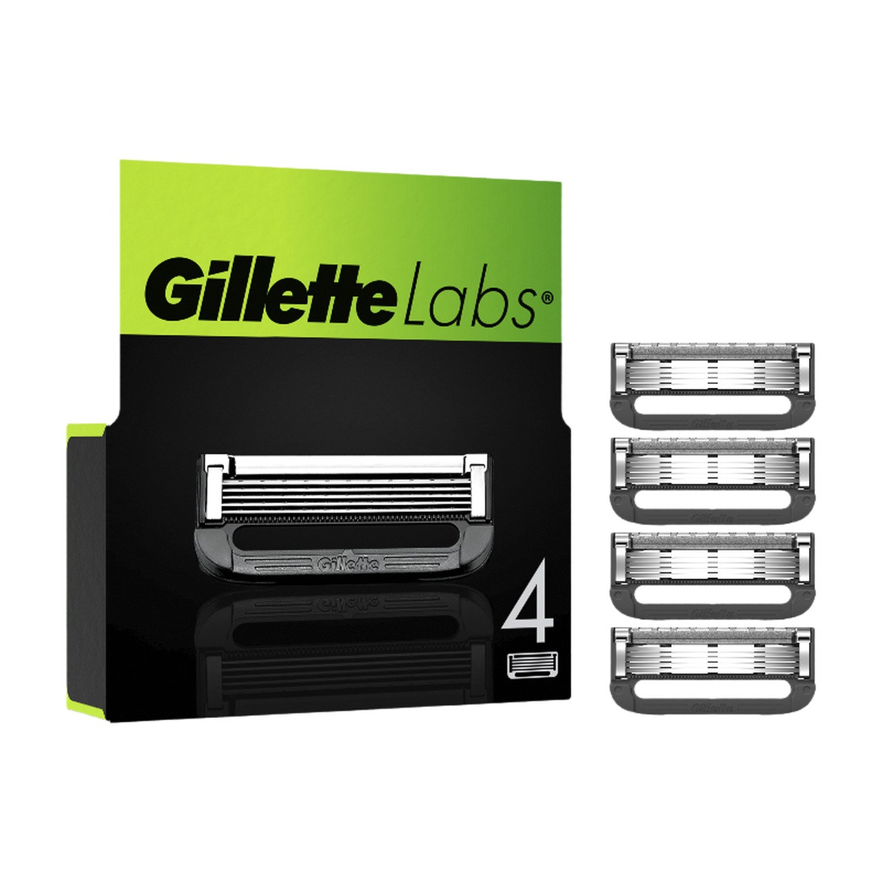 GILLETTE Labs Lames de rasoir pour tous rasoirs Labs - 4 pièces