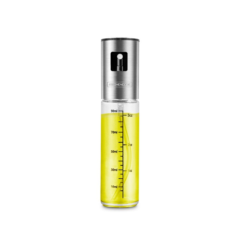 Kitchencook- Spray90 - Spray à huile 90 ml - Verre et inox - Diffusion fine - Réutilisable multifonction