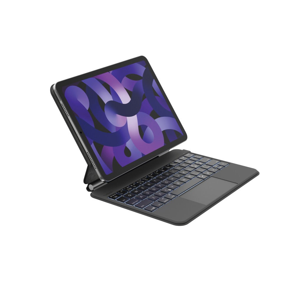 Belkin Pro Clavier iPad avec support magnétique, Touches tactiles multipoints rétroéclairées, Emplacement Apple Pencil, Clavier sans fil AZERTY pour iPad Pro M4 11 po