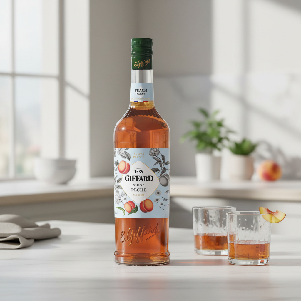 Giffard Sirop pêche pur sucre de canne 1 L