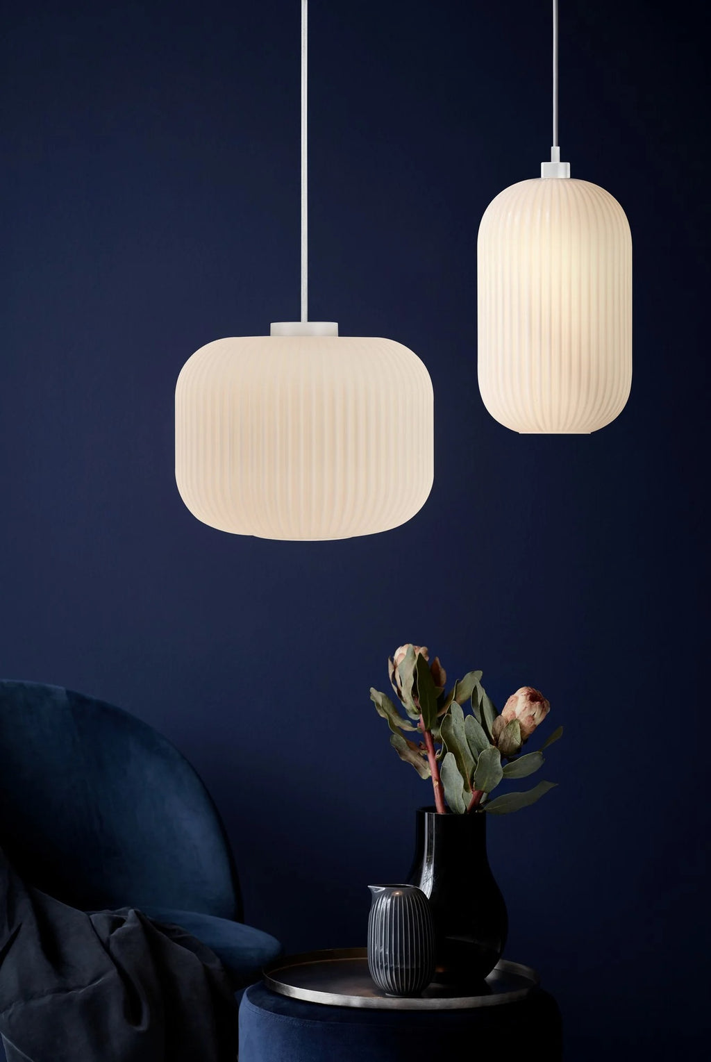 Suspension MILFORD 30 verre opale IP20 E27 - Nordlux, Intérieur