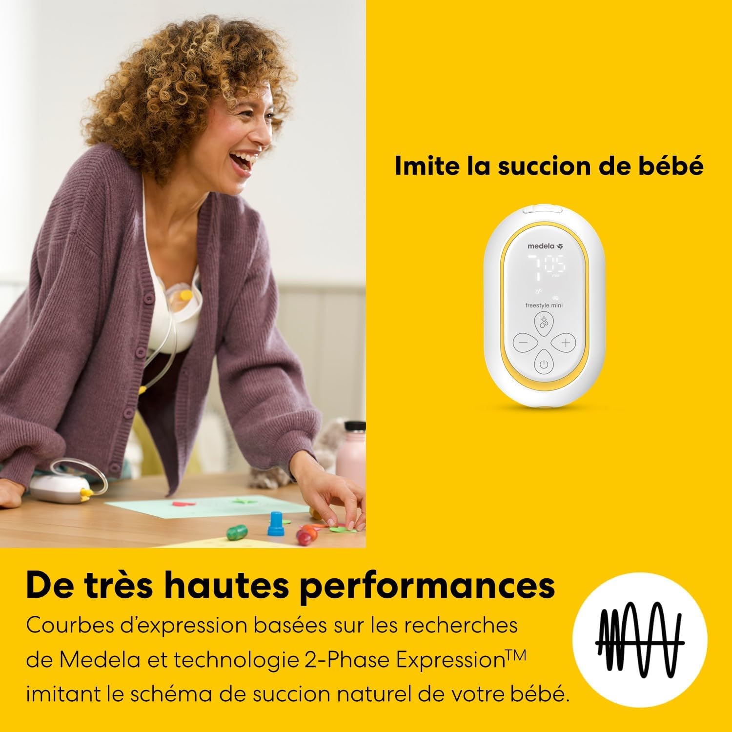 MEDELA Freestyle Mini Hands-Free - Tire-lait électrique simple, coquille 24 mm