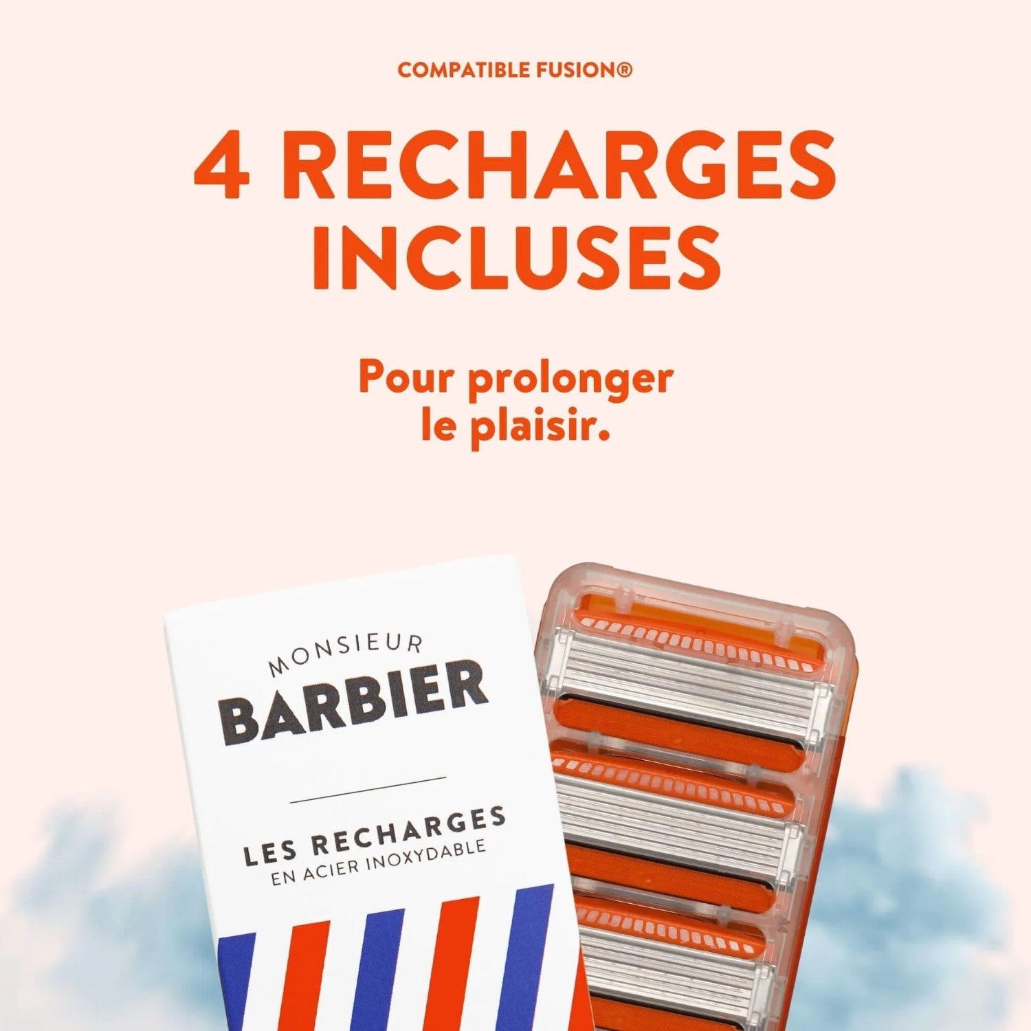 Monsieur Barbier L'Explorer Kit de Rasage (Compatible avec Fusion) 1 Rasoir avec 5 Lames